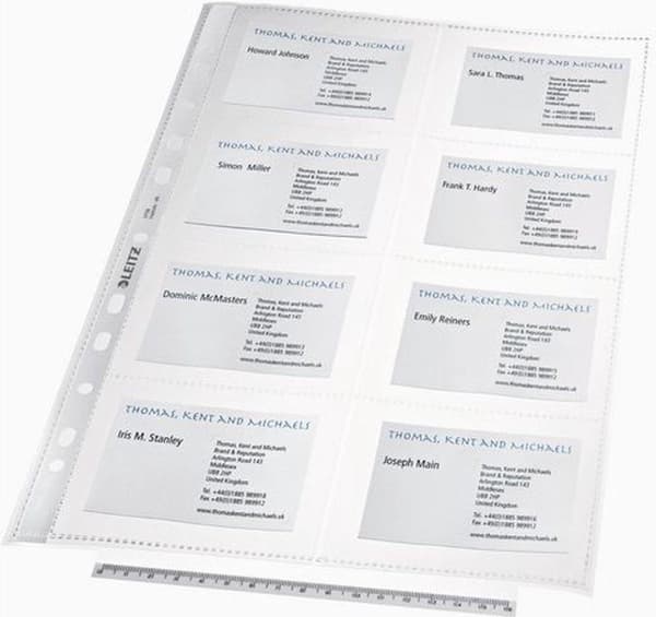 Leitz Premium udstillingstaske til visitkort - PP - A4 - 10 stk - Gennemsigtig