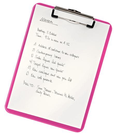 Leitz WOW udklipsholder med cover - A4 - Pink