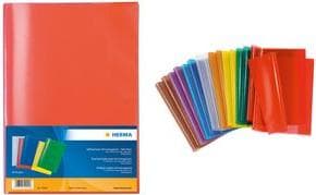 HERMA notebook-omslag, DIN A5, lavet af PP, transparent-orange med etiket - 25 stk (7484)