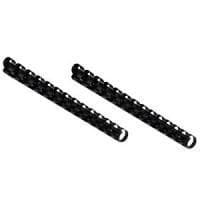 GBC CombBind - 8 mm - 14 ringar - A5 (148 x 210 mm) - 45 ark - svart - 100 st. PVC bindningskam (4400008)