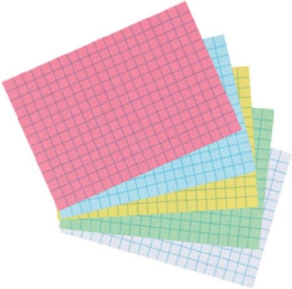 herlitz Karteikarts, DIN A6, kariert, blå