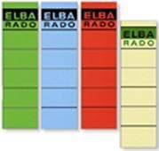 Elba Spine Label vipukaaren viiloihin 190 x 59 mm Red Rot 10 kpl itseliimautuva tarra (04617 RO)