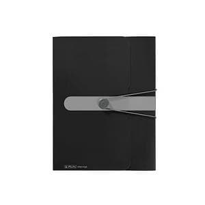 herlitz uppsamlingslåda easy orga to go, DIN A4, svart ogenomskinlig PP-film, påfyllningshöjd: 40 mm, med elastisk stängning och (11206117)