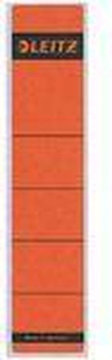 Leitz selvklæbende baglabel 1643 Størrelse 38 X 190 Mm Farve Rød
