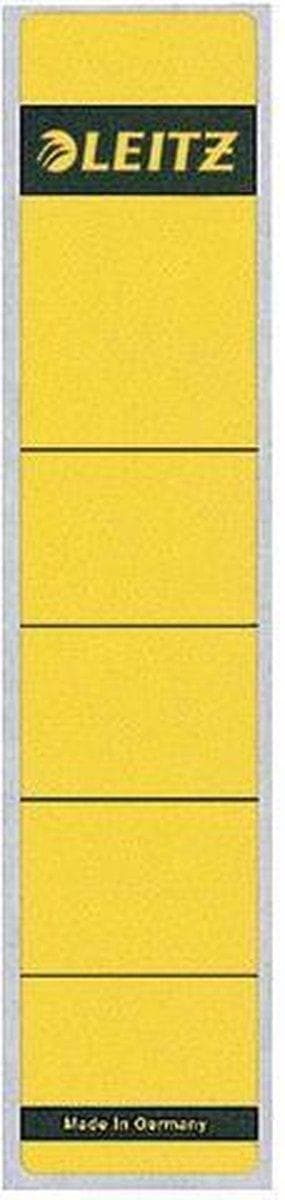 Leitz selvklæbende baglabel 1643 Størrelse 38 X 190 Mm Farve Gul