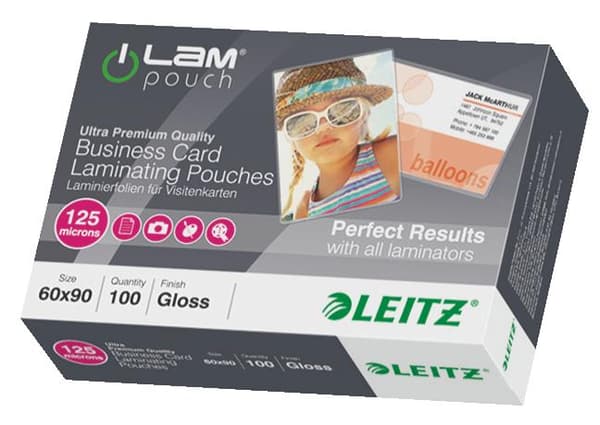 Leitz folielomme 125 mikron, til visitkort, 100 stk (7369-00-02)
