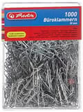 Miniatyrbillede 2 af 4: Herlitz 8859100 galvaniseret metal 1000 stk. papirclips (8859100)