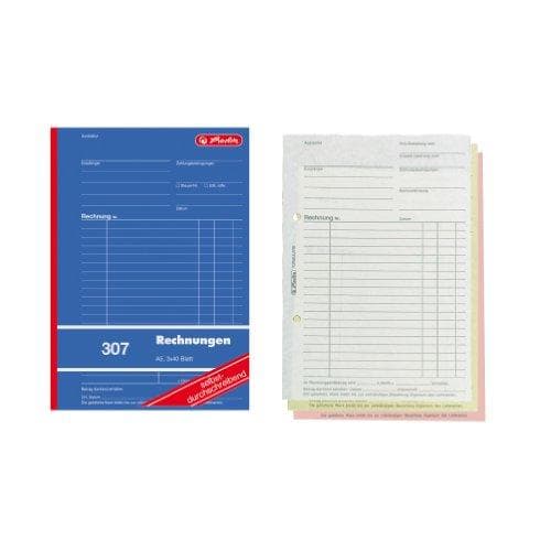 Herlitz 888545 fakturabog A5 307 3x40 ark selvkopierende