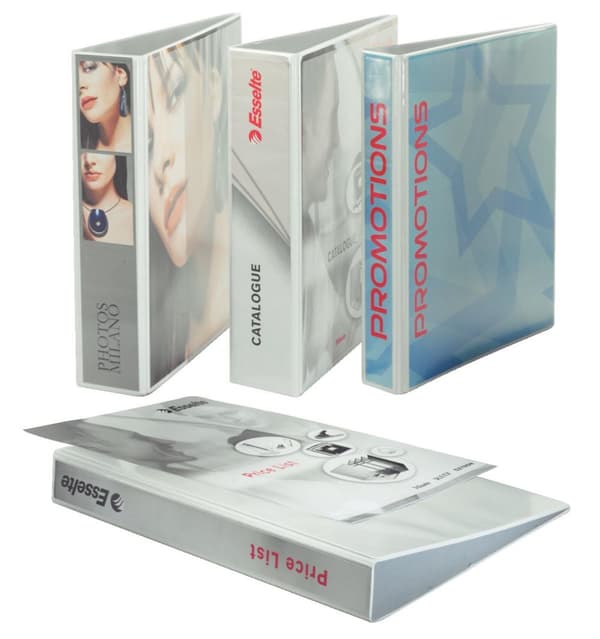 Leitz 42840001 ringbindspræsentation, med lommer, A4, PP, 4 ringe, 25 mm, hvid