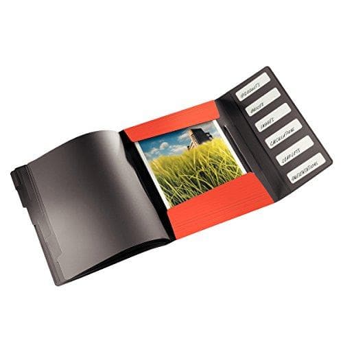 Leitz 45691020 Solid mappe PP A4, 6 rum, lys rød