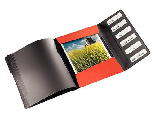 Leitz 45691020 Solid mappe PP A4, 6 rum, lys rød