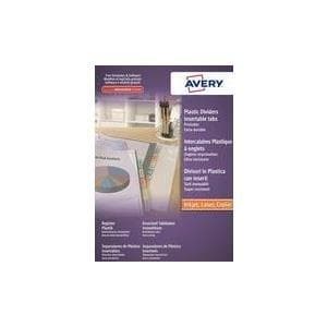 AVERY Intercalaires à onglets, 12 touchs, PP, transparente mål: A4, couleur touches assorti, 180 mic - 1 stk (05614501)