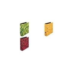 herlitz Lemon motif -kansio, DIN A4, selän leveys: 80 mm, uritettu kansi, kansi viimeistelty kiiltävällä kalvolla, musta (10485134)