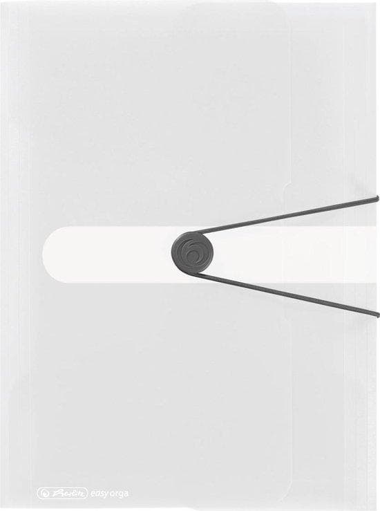herlitz folder easy orga to go, A4, PP-film, vit transparent, 3 flikar, med låsknapp och (11206448)