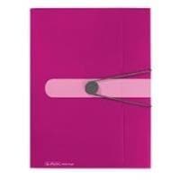 herlitz folder easy orga to go, A4, PP-film, bäropak, 3 flikar, med knappstängning och elastiskt band (11216538)