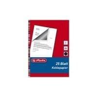 herlitz karbonpapir, DIN A4, indhold: 25 ark sort skrift, til skrivemaskine carbon kopier (10303725)