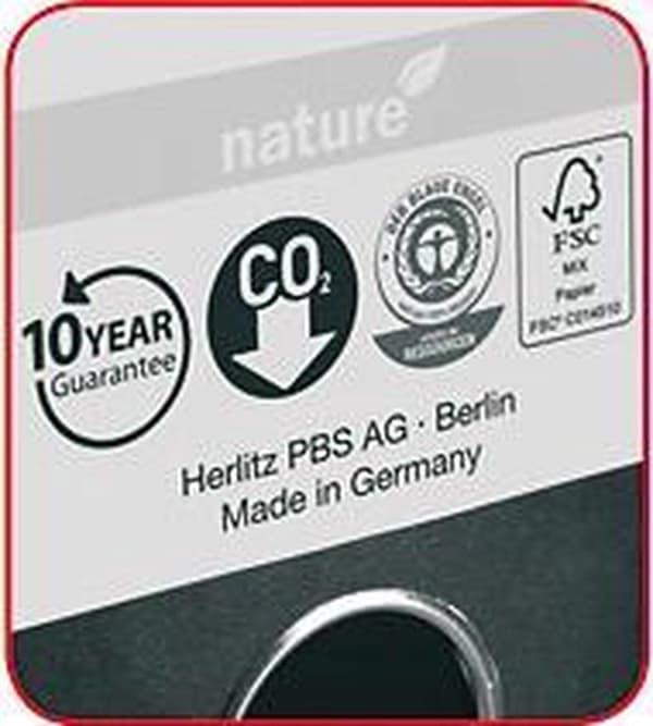 Herlitz Ordner maX.file natur A4 8cm svart grumlig