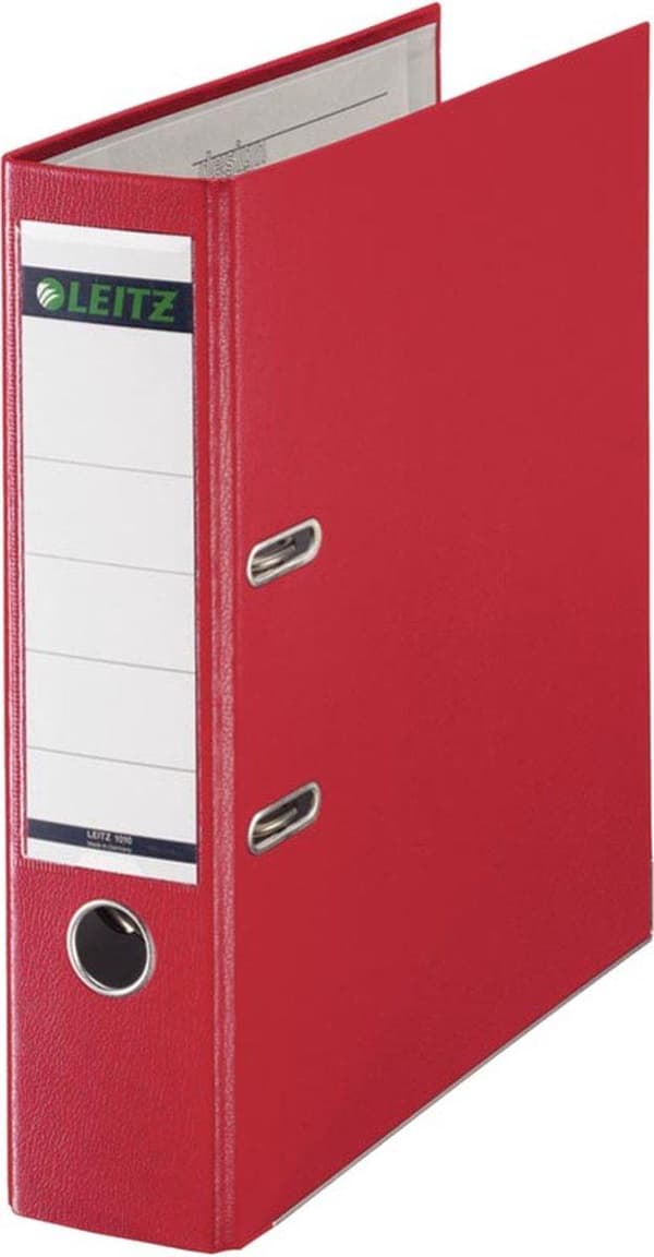 Leitz 180° Filmapp Plast - 80 mm - A4 - Röd
