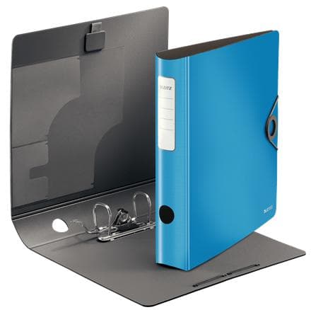 Leitz kvalitetsmapp 180° Active Solid, A4, smal, blå, rundad rygg ca 6,5 cm bred, elastisk stängning, tillverkad av robust polyfoam, 10481030