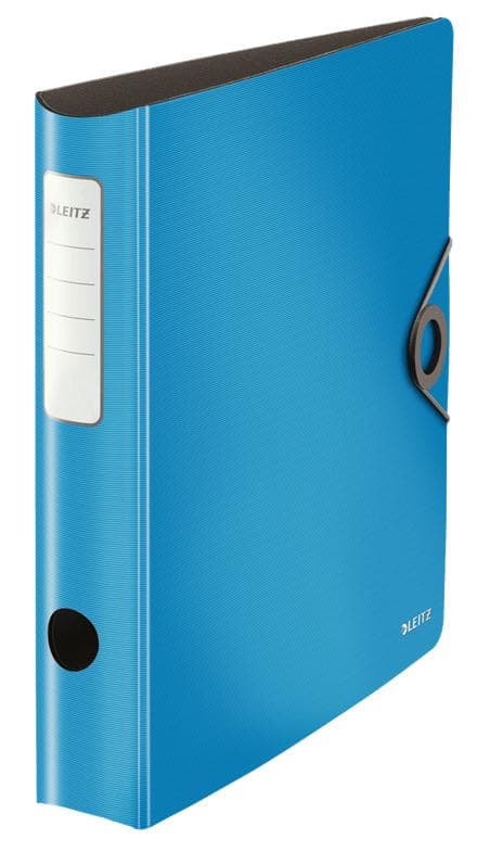 Leitz kvalitetsmapp 180° Active Solid, A4, smal, blå, rundad rygg ca 6,5 cm bred, elastisk stängning, tillverkad av robust polyfoam, 10481030