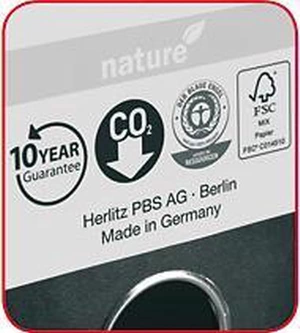 Herlitz Ordner max.file nature A4 5cm musta pilvinen