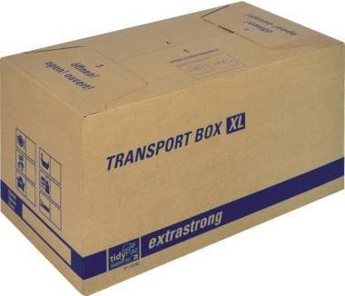 MAILmedia tidyPac kuljetuslaatikko XL, etikettikentällä aaltopahvista, etiketöintikentällä, ladattavissa 30 kg asti - 1 kpl (TP 110.002)