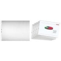 herlitz prospektfodral, DIN A3 liggande, kornig, 0,08 mm av PP-film, Europerforering, permanent, öppen upptill (5813100)