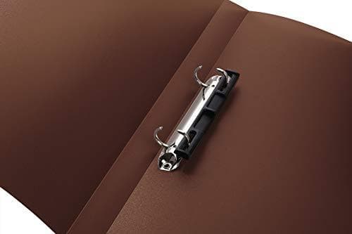 HERMA 19169 ringbind DIN A4 gennemskinnelig brun, smal, 2 ringe, robust plastik, 25 mm bred, gennemsigtig ringbind til skole og kontor, ringbindsmappe