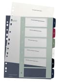 Miniatyrbillede 1 af 3: Leitz Index 1236 Style DIN A4 1-6 Polypropylen Flerfarvet 6 indeksark ekstra brede, PC-skrivbare 1236-00-00 (1236-00-00)