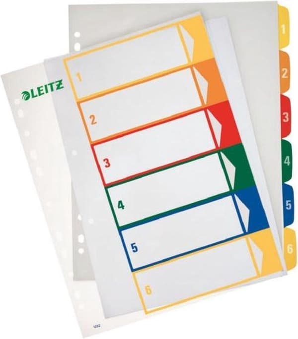 Leitz 12920000 Rekisteröinti Din A4 Yläleveys 1-6 Polypropeeni Useita väriä 6 Tappia 12920000