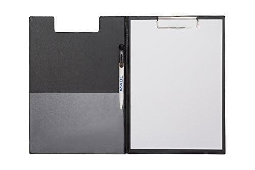 MAUL-salkku foliokannella, DIN A4, musta arkki pahvista foliokannella, kannessa sisätasku (23392-90)