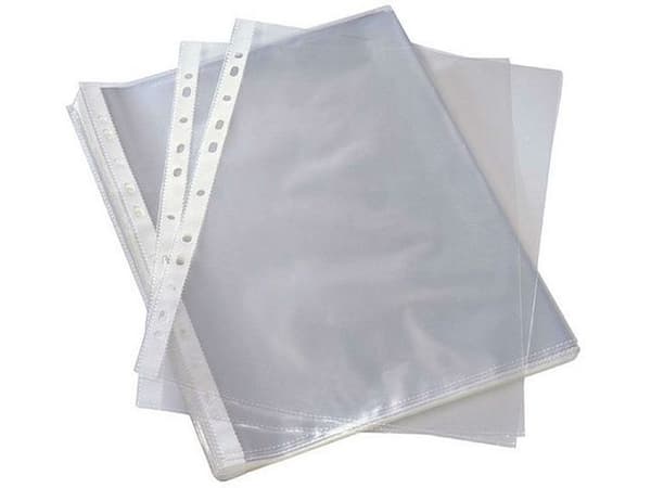 Enkel Plastficka Tre Fack - A4-format 12-pack