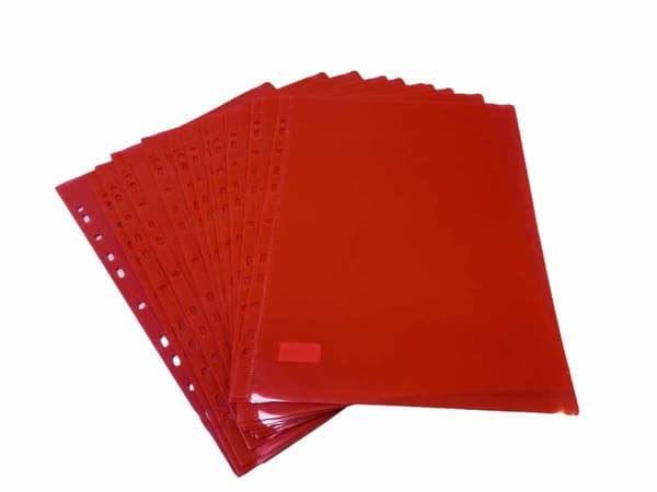 A4 plastlomme - hul 10-pak
