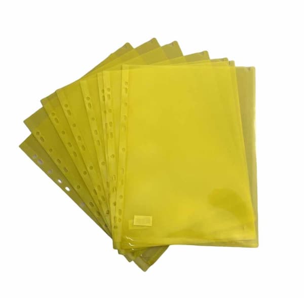 A4 plastlomme - hul 10-pak