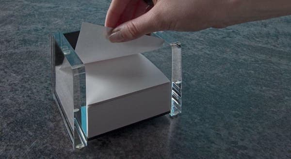 Wedo - skrivebord brevbakke Akryl Sort, Gennemsigtig