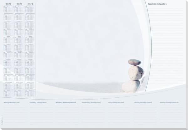 Sigel - Skrivbordsunderlägg 59,5x41cm 30 ark med kalender Harmonie SI-HO370