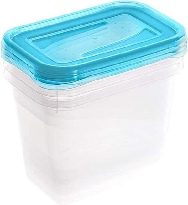 Fredo Fresh Frisk mad æsker Transp/blå Sæt 3 15x10x11 - 1l Keeper 30674