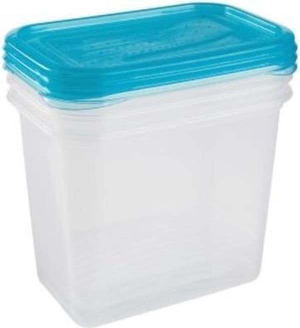 Fredo Fresh Frisk mad æsker Transp/blå Sæt 3 15x10x11 - 1l Keeper 30674