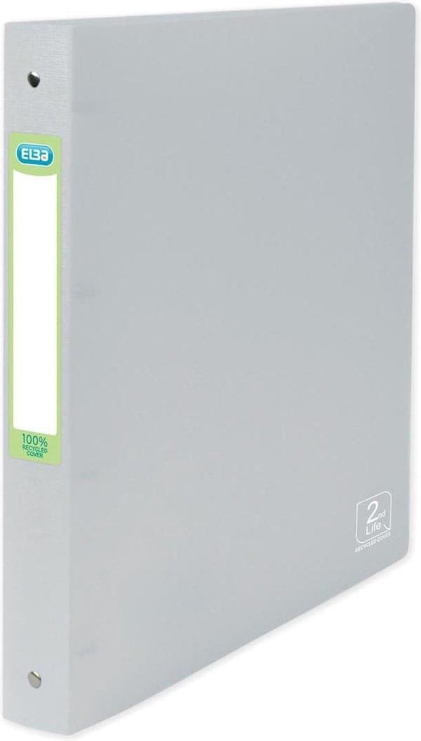 OXFORD 2nd Life ringbind, format A4, lavet af PP, ryg 4 cm, 4 ringe, gennemsigtig