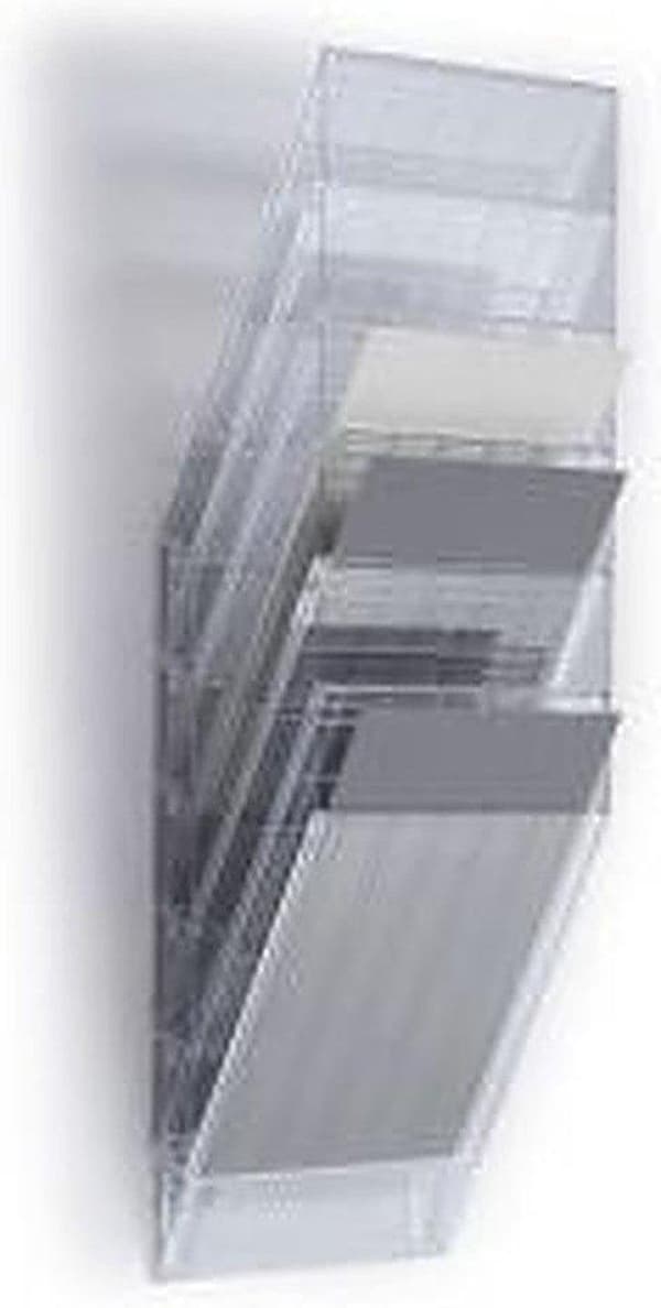 Slitstark väggbroschyrhållare FLEXIBOXX 6 A4 Transparent