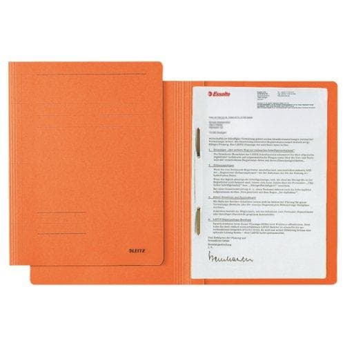 LEITZ friskmappe, DIN A4, pap, orange lavet af Pendarec karton, 250 g/m2, kapacitet: 250 ark, - 25 stk (3003-00-45)