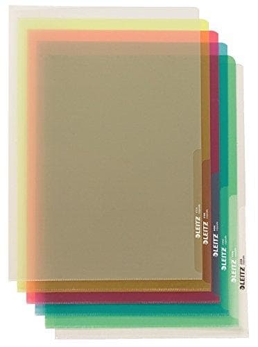 LEITZ Premium sleeve, A5, PVC, grained, 0.15 mm open at the top and sides, document-proof, rigid film (4105-00-00)