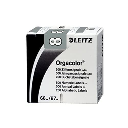 LEITZ numerosignaali Orgacolor "8", rullassa, harmaa mitat: (L) 30 x (K) 23 mm, teippirullalla, itseliimautuva (6608-10-00)