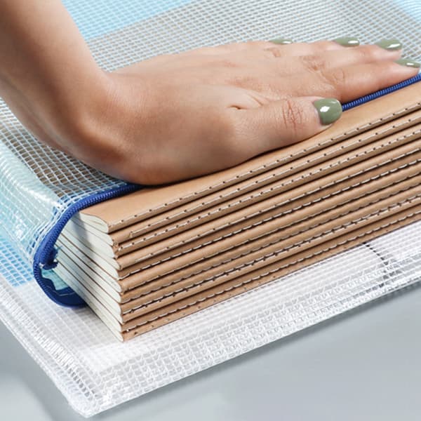 INF A5 Dokumentpåsar, plastfickor med zip 12-pack