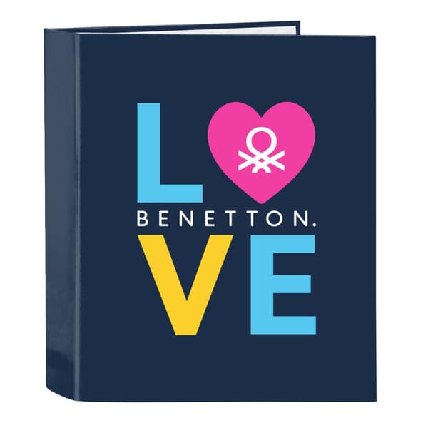 Rengaskansio Benetton Love Laivastonsininen A4 (27 x 33 x 6 cm)