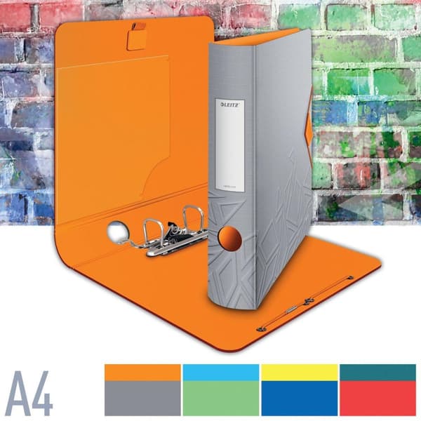 LEITZ mappe Active Urban Chic, 180 grader, 65 mm, sten DIN A4, afrundet ryg, lavet af polyfoam, duo look, med - 1 stk (1117-00-88)