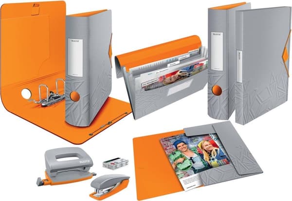 LEITZ mappe Active Urban Chic, 180 grader, 65 mm, sten DIN A4, afrundet ryg, lavet af polyfoam, duo look, med - 1 stk (1117-00-88)