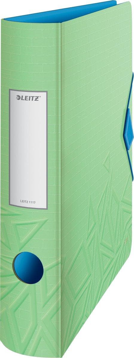 LEITZ mappe Active Urban Chic, 180 grader, 65 mm, lysegrøn DIN A4, afrundet ryg, lavet af polyfoam, duo-look, med - 1 stk (1117-00-50)