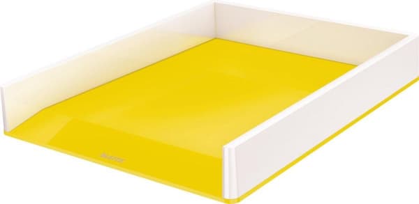 LEITZ brevbakke WOW Duo Colour, A4, polystyren, gul med tofarvet WOW effekt i hvid/gul, - 1 stk (5361-10-16)