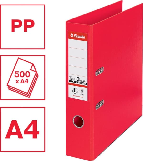 Esselte Esselte Binder A4 Vivid NO.1 Performance mek. 75 MM RÖD (624068)
